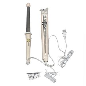GSQ by Glamsquad 1" Barrel 400°F Titanium Curling Hair Iron and Flat  Iron Set